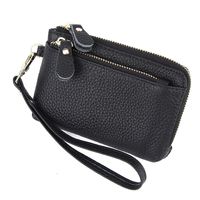 Women's All Seasons Leather Solid Color Fashion Square Zipper Coin Purse main image 2