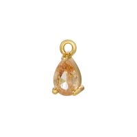 1 Piece Copper Zircon Water Droplets sku image 6