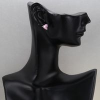 Fashion Heart Shape Copper Ear Clips Ear Studs Plating Inlay Zircon Copper Earrings main image 4