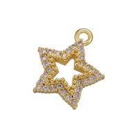 1 Piece Copper Zircon Palm Star Heart Shape sku image 4