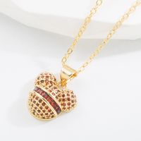 Fashion Bear Copper Pendant Necklace Plating Inlay Zircon Copper Necklaces 1 Piece main image 6