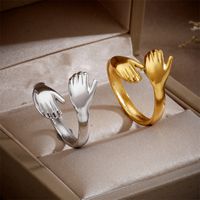 Simple Style Hand Titanium Steel Open Ring Copper Rings main image 1