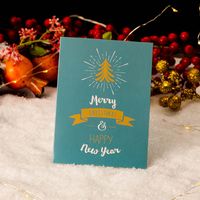 Christmas Christmas Tree Elk Paper Christmas Festival Card sku image 12