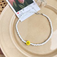 Cute Smiley Face Alloy Beaded Necklace main image 3