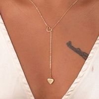 Simple Style Heart Shape Alloy Plating Necklace main image 1