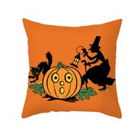 Lindo Calabaza Lunares Fantasma Tela De Piel De Melocotón Fundas De Almohada sku image 5