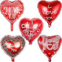 Valentine's Day Heart Shape Aluminum Film Date Balloons main image 1