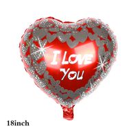 Valentine's Day Heart Shape Aluminum Film Date Balloons sku image 3
