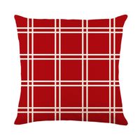 Cross-border Christmas Plaid Pillow Cover Flower Letter Printing  Home Sofa Cushion Cover Bedroom Cushion Cover main image 3