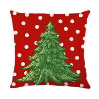 Fashion Christmas Tree Linen Pillow Cases sku image 4
