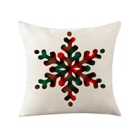 Cute Snowflake Deer Linen Pillow Cases sku image 2