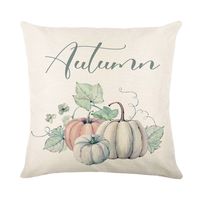 Cute Pumpkin Linen Pillow Cases sku image 2