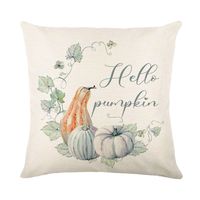 Cute Pumpkin Linen Pillow Cases sku image 3
