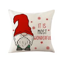 Cute Santa Claus Linen Pillow Cases sku image 1