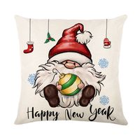 Cute Christmas Tree Santa Claus Linen Pillow Cases main image 5
