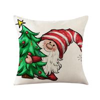 Cute Santa Claus Linen Pillow Cases sku image 4