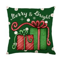 Cute Christmas Tree Santa Claus Linen Pillow Cases sku image 2