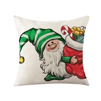Cute Santa Claus Linen Pillow Cases sku image 1