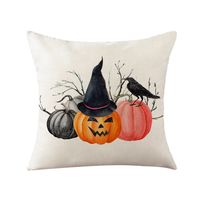 Cute Pumpkin Linen Pillow Cases sku image 1