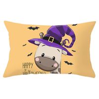 Cute Pumpkin Owl Synthetic Fibre Pillow Cases sku image 23