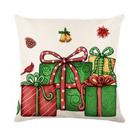 Cute Christmas Tree Santa Claus Linen Pillow Cases sku image 18