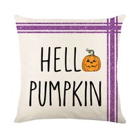 Cute Pumpkin Doll Linen Pillow Cases sku image 2