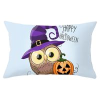 Cute Pumpkin Owl Synthetic Fibre Pillow Cases sku image 2