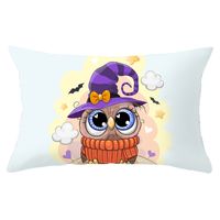 Cute Pumpkin Owl Synthetic Fibre Pillow Cases sku image 18