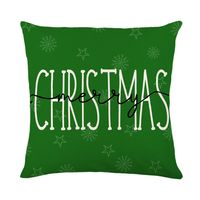 Cute Christmas Tree Santa Claus Linen Pillow Cases sku image 17