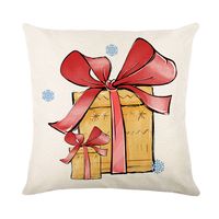 Cute Christmas Tree Santa Claus Linen Pillow Cases sku image 37