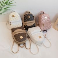 Mujeres Pequeña Todas Las Temporadas Cuero Sintético Bloque De Color Moda Cuadrado Cremallera Mochila De Moda main image 6