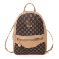 Women's Small All Seasons Pu Leather Color Block Fashion Square Zipper Fashion Backpack main image 2