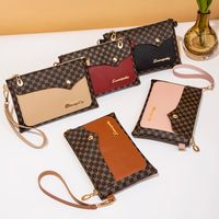 Women's Small Pu Leather Color Block Fashion Square Zipper Crossbody Bag main image 1