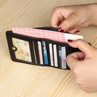 Women's All Seasons Leather Solid Color Basic Square Buckle Phone Wallet main image 4