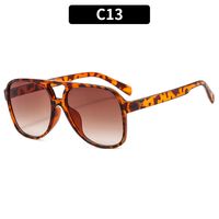 Casual Solid Color Leopard Ac Round Frame Full Frame Women's Sunglasses sku image 13