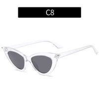 Women's Fashion Solid Color Ac Cat Eye Full Frame Sunglasses sku image 7