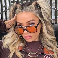 Casual Solid Color Leopard Ac Round Frame Full Frame Women's Sunglasses main image 3