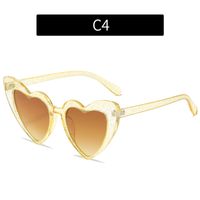 Casual Retro Heart Shape Ac Special-shaped Mirror Full Frame Women's Sunglasses sku image 3