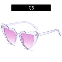 Casual Retro Heart Shape Ac Special-shaped Mirror Full Frame Women's Sunglasses sku image 5