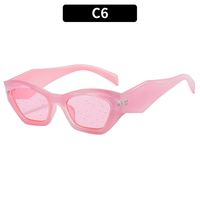 Women's Fashion Solid Color Ac Polygon Full Frame Sunglasses sku image 6