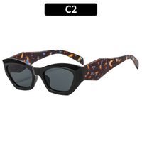 Women's Fashion Solid Color Ac Polygon Full Frame Sunglasses sku image 2