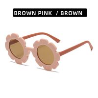 Cute Flower Pc Round Frame Full Frame Kids Sunglasses sku image 10