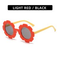 Cute Flower Pc Round Frame Full Frame Kids Sunglasses sku image 18