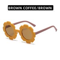 Cute Flower Pc Round Frame Full Frame Kids Sunglasses sku image 13