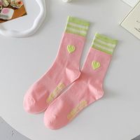 Women's Fashion Heart Shape Cotton Jacquard Socks sku image 2
