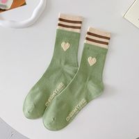 Women's Fashion Heart Shape Cotton Jacquard Socks sku image 6
