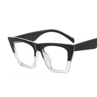 Unisex Retro Color Block Pc Cat Eye Full Frame Glasses main image 3