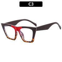 Unisex Retro Color Block Pc Cat Eye Full Frame Glasses sku image 3