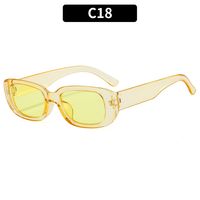 Retro Solid Color Pc Square Full Frame Women's Sunglasses sku image 18