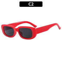 Retro Solid Color Pc Square Full Frame Women's Sunglasses sku image 2